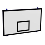 Щит баскетбольный игровой пристенный (фанера 15 мм, металлокаркас) 1050х1800 мм ZAVODSPORTA