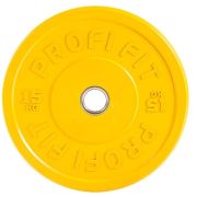 Диск для штанги каучуковый, цветной D51 мм PROFI-FIT 15 кг
