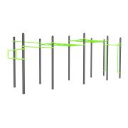 W324 Воркаут (поручни, 2 турника, рукоход клас. 2 ур., 2 перекладины, перекладины верт.) ZAVODSPORTA