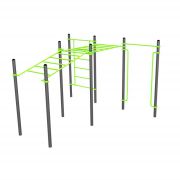 W328 Воркаут (рукоход в подъем и клас., швед стенка, перекладина, перекладины верт.) ZAVODSPORTA