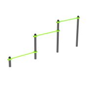 W347 Воркаут Тройной каскад турников для отжиманий и подтягиваний ZAVODSPORTA