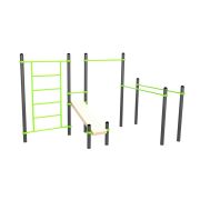 W201 Воркаут (брусья, турник, шведская стенка и наклонная скамья для пресса) ZAVODSPORTA