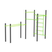 W217 Воркаут (брусья, 3 перекладины, шведская стенка) ZAVODSPORTA