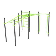 W228 Воркаут (рукоход в подъем и клас., швед стенка, перекладина, перекладины верт.) ZAVODSPORTA