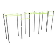 W262 Воркаут (рукоход трехуровневый, 5 турников) ZAVODSPORTA