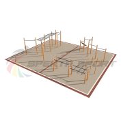 Площадка уличная для воркаут Дворовая 2_76mm