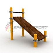 Лавочка Воркаут для пресса с уклоном и перекладиной SP WRK-27_76mm