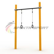 Турник классический для занятий Воркаут с кольцами SP WRK-07 + Rings_76mm