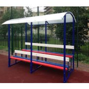 Трибуна на 12 человек с козырьком (брус)