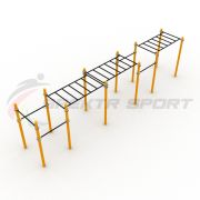 Рукоход тройной с турниками Воркаут SP WRK-73_76mm