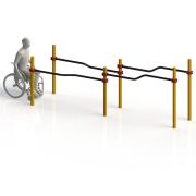 Брусья параворкаут изогнутые разноуровневые WRK-D10_76mm