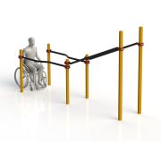 Брусья двойные в подъем с подъездом для колясочников WRK-D11_76mm