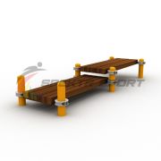 Двойная лавочка для занятий Воркаут SP WRK-58_76mm