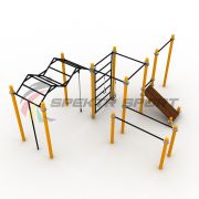 Комплекс для занятий Воркаут с рукоходом Зигзаг SP WRK-65_76mm