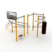 Комплекс для занятий Воркаут+баскетбол и бокс SP WRK-63_76mm