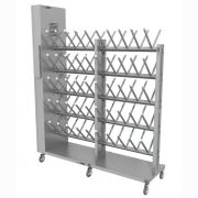 Сушильный стеллаж для обуви SL2 Лидер-премиум мобильный двусторонний с бактерицидной лампой (60 пар)