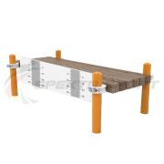 Скамья для испытания наклон вперед из положения стоя с прямыми ногами на гимнастической скамье