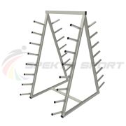 Стойка для бодибаров 16 уровней двухсторонняя (цельносварная)