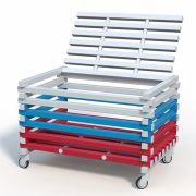 Корзина для хранения инвентаря с закрывающейся крышкой 1200х800х700 мм