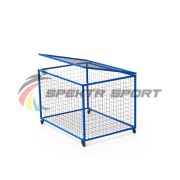 Корзина для хранения мячей передвижная металлическая (сетка)