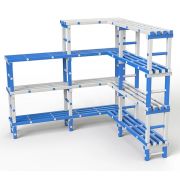 Стеллаж в бассейн жесткий ПВХ от 1988х374х1800 мм до1510х374х1800 мм