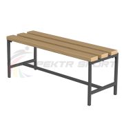 Скамейка для раздевалок без спинки (цельная) 1500 мм