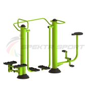 Уличный тренажер взрослый Велосипед + Степ + Шагоход для троих ТС 302