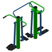 Уличный тренажер взрослый Маятник + Шпагат + Шагоход для троих ТС 304