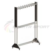 Стеллаж для лыж мобильный + вешалка для палок на 20 пар Медиум-2М+