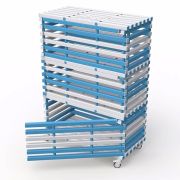 Стеллаж 3-х секционный закрывающийся, разборный жесткий ПВХ 1380х720х2005 мм