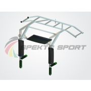 Турник-брусья-пресс Прометей цельносварной с доп. хватами цв. белый