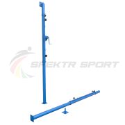 Стойки волейбольные стена-пол с механизмом натяжения и регулировкой высоты сетки