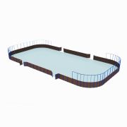 Хоккейная коробка с заградительной сеткой по заднему радиусу СО 07-1001