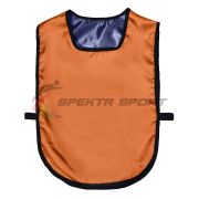 Манишка футбольная двусторонняя универсальная Spektr Sport оранжево-синяя