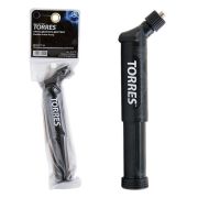 Насос «TORRES» двойного действия, 15 см, пластик, с бок.горлов., игла (7 мм), черный