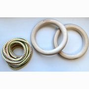 Кольца гимнастические Indigo деревянные 17 см