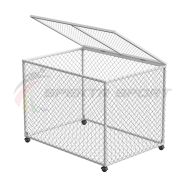 Корзина для хранения мячей передвижная металлическая (сетка) разборная