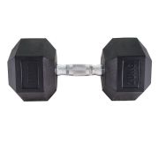 Гантель TORRES 20 кг, PL51920, металл в резиновой оболочке, форма шестигранник, черный