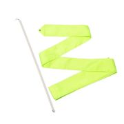 Лента гимнастическая с палочкой 56см, СЕ6-L, дл.6м, пластик, металл, полиэстер, лимонный