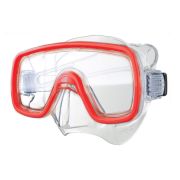 Маска для плав. Salvas Domino Md Mask, CA140C1TRSTH, безопасн.стекло,Silflex, р. Medium, красн