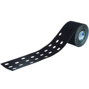 Тейп кинезиологический CureTape Punch Black, 5 см x 5 м, 160745, перфорированный, черный