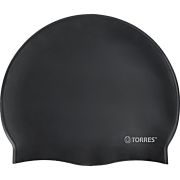 Шапочка для плав. TORRES No Wrinkle, SW-12203BK, черный, силикон