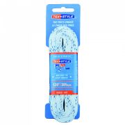 Шнурки для коньков Texstyle Double Blue Line Waxed, 1510MT-WH-305, полиэстер, 305см, белый