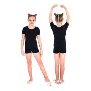 Шорты гимнастические Indigo SM-127-34, р.34, хлопок, эластан, черный