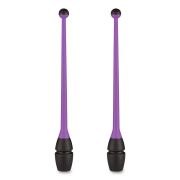 Булавы для худ. гимнастики INDIGO, IN018-VB, 41 см, пластик, каучук, в компл. 2шт, фиолет-черный