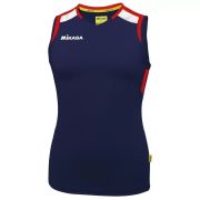 Майка волейб. жен. MIKASA MT378-083-L, р.L, 90% полиэстер, 10% эластан, темно-синий