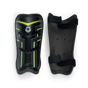 Щитки футбольные TORRES Training , FS2306M,р. M, без голеностопа, две заст. на лип, черно-салатовый