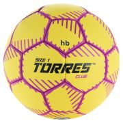 Мяч ганд. TORRES Club, H32431, р.1, ПУ, 5 подкл. слоев, руч. сшивка, желтый