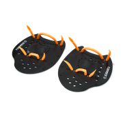 Лопатки для плавания TORRES, Арт.SWP112402BL, р.M, черно-оранжевый