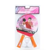 Набор для н/т DOUBLE FISH, 036A, для любителей, 2 ракетки и 3 мяча, наклад.1,5 мм, конич. ручка